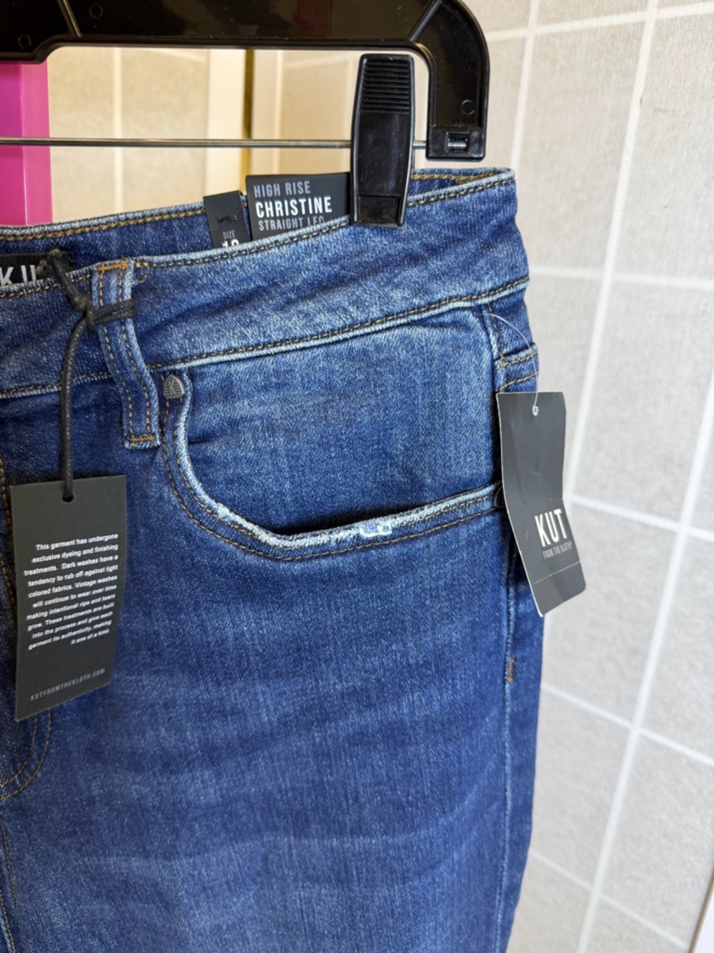 New KUT FROM THE KLOTH  high rise christine straight leg jeans - Picture 3 of 7